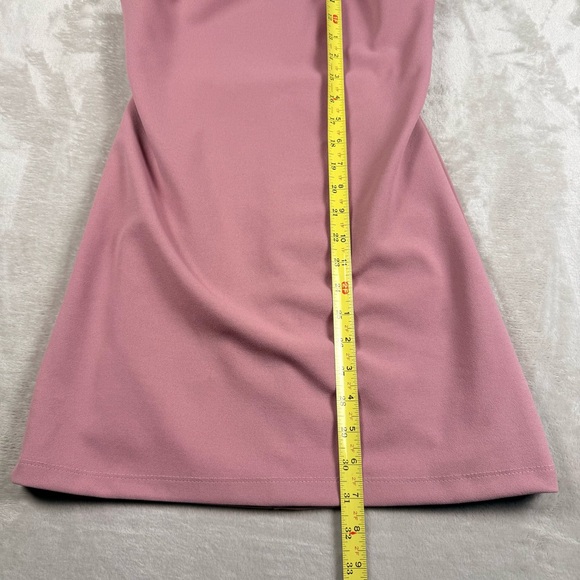 Lulus Mauve Pink Square Neck Mini Dress Lined Sleeveless Fit & Flare Size S - Picture 6 of 11